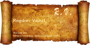 Regdon Vazul névjegykártya